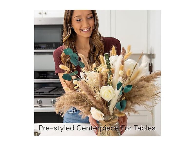 100 Pack Artificial Flowers Arrangement Vase Dining Table Centerpiece Decor Fake image number 2