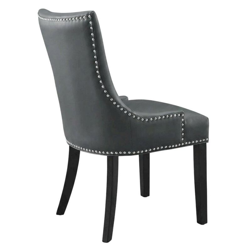 Vegan Leather Upholstered Dining Chair for Kitchen or Dining Room, Tan image number 1