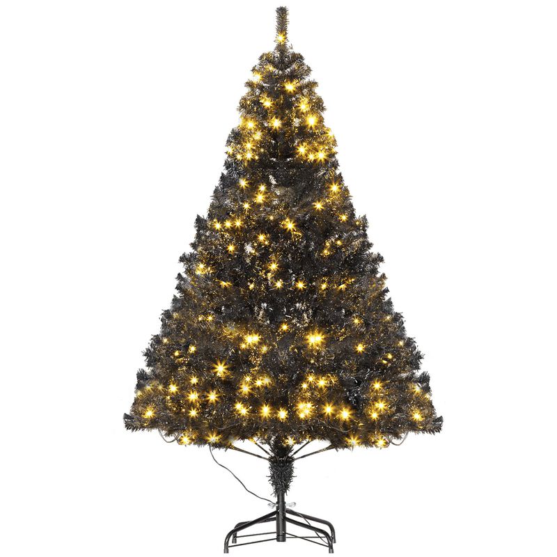 6 ft Tall Prelit Christmas Tree Douglas Fir Artificial Christmas Tree with Realistic Branches