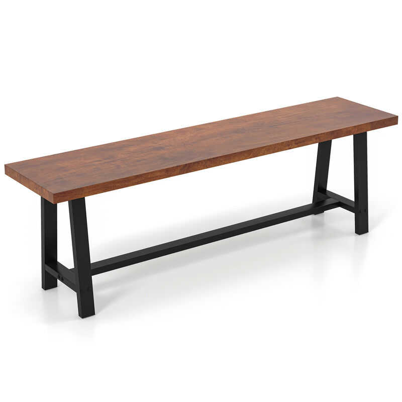 3-Person Dining Bench, Entryway Shoe Bench with Metal Frame for Storage and Seating image number 0