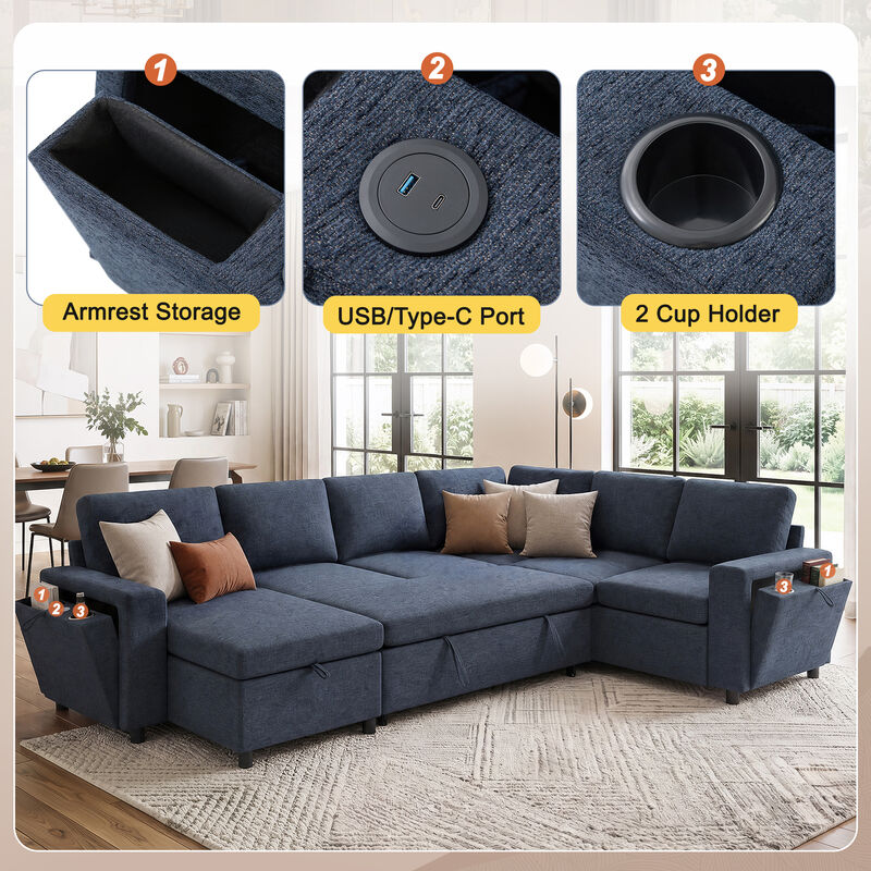 Spesi U-Shaped Convertible Sectional image number 5