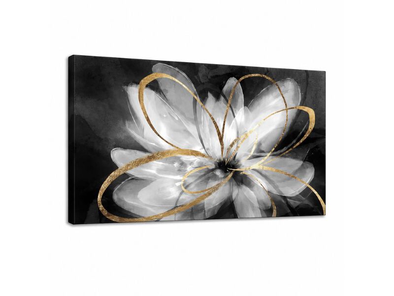 Decor Floral Wall Art 24 X 48 Inch Botanical Black Living Room Kitchen Dining image number 0
