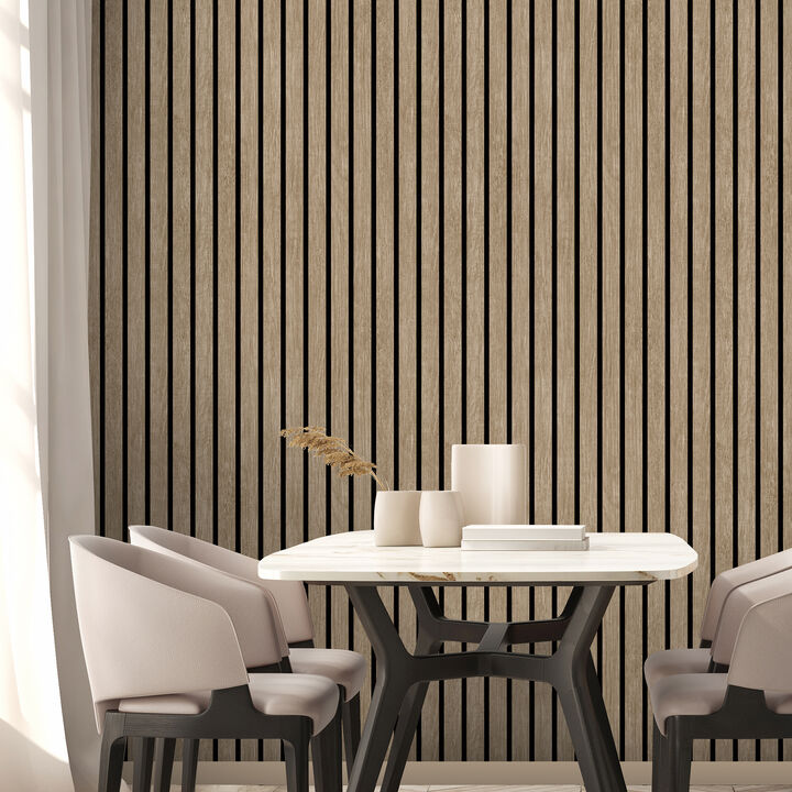 Modern Wood Slat Wallpaper
