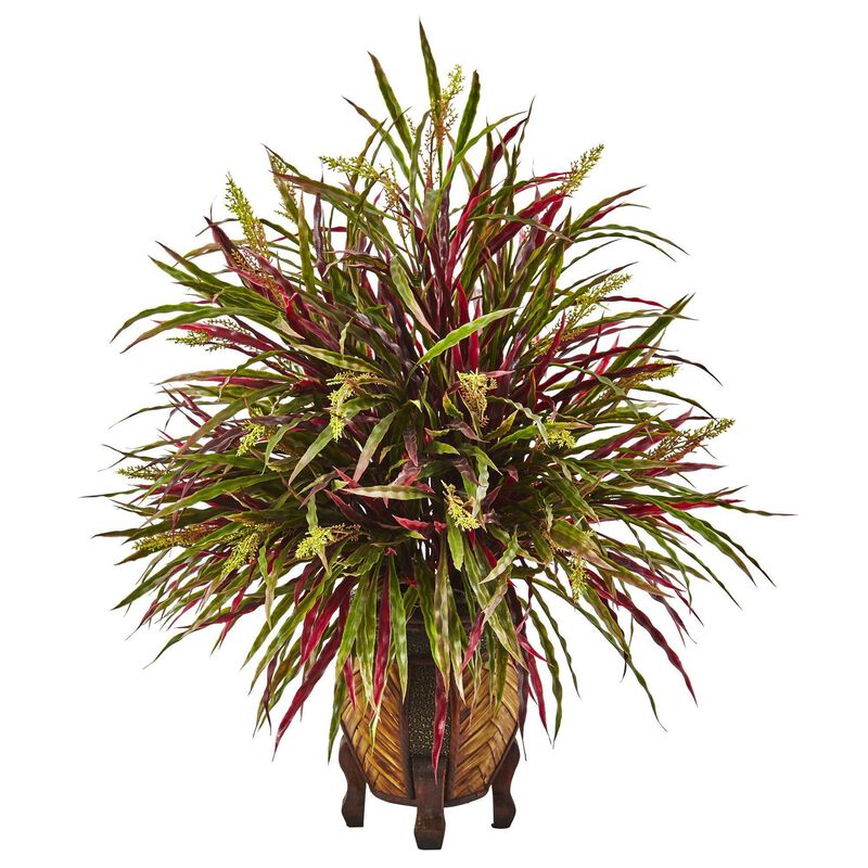 Nearly Natural 30-in Autumn Grass Arrangement