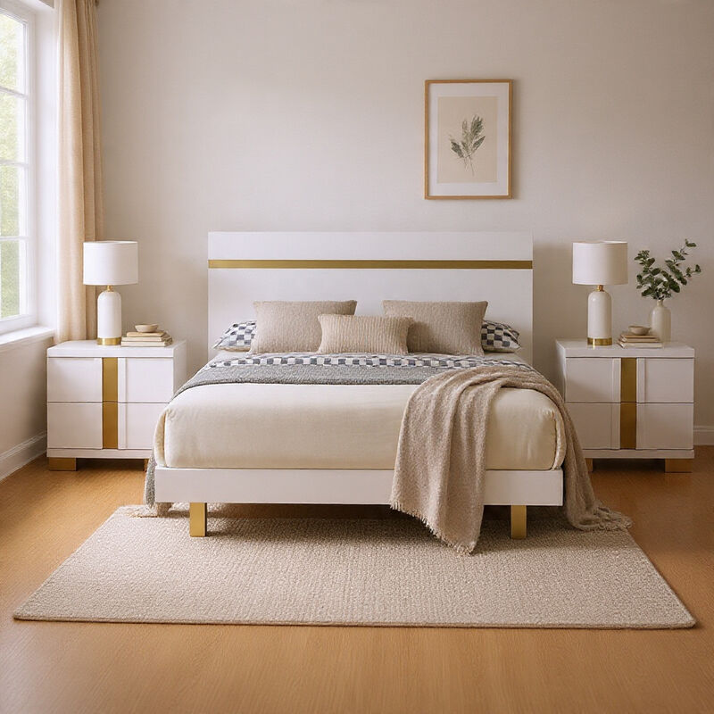 Bedroom Set, Wood, 3 Piece Set with 2 Nightstands image number 1