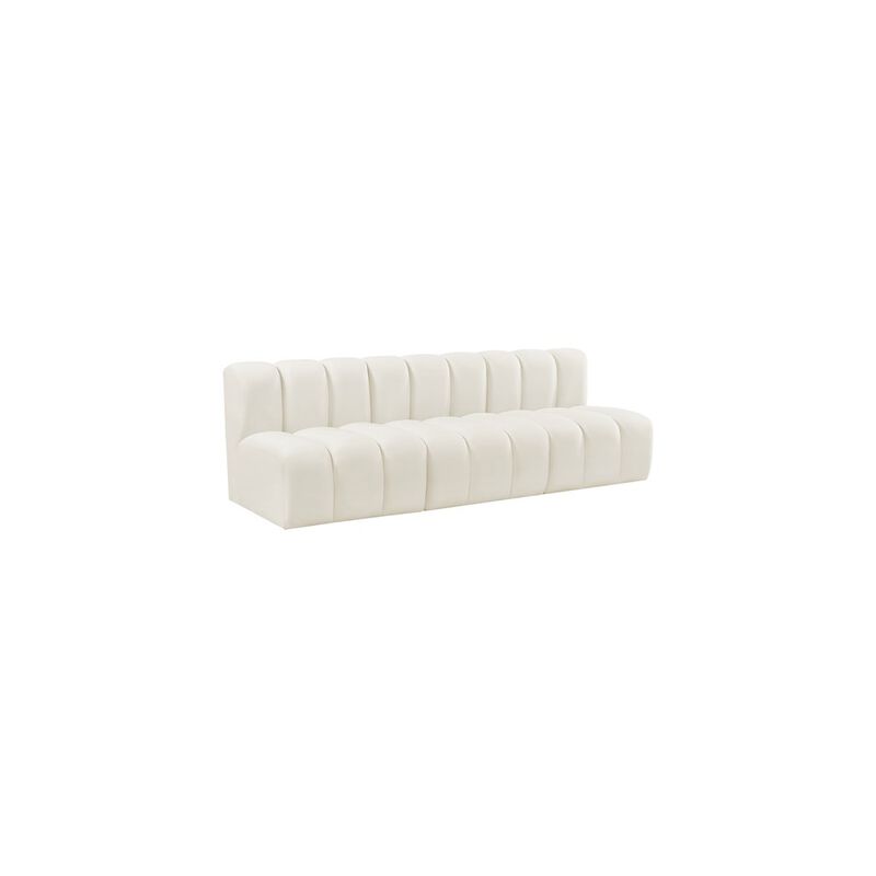 Meridian Furniture Arc Cream Velvet Modular Sofa
