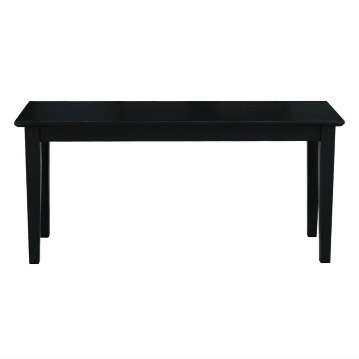 Hivvago Solid Wood Entryway Accent Bench in Black Finish