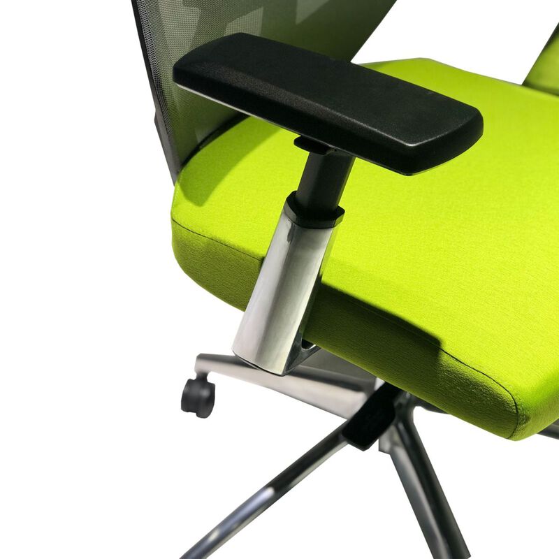 Adjustable Mesh Back Ergonomic Office Swivel Chair with Padded Seat and Casters, Green and Gray