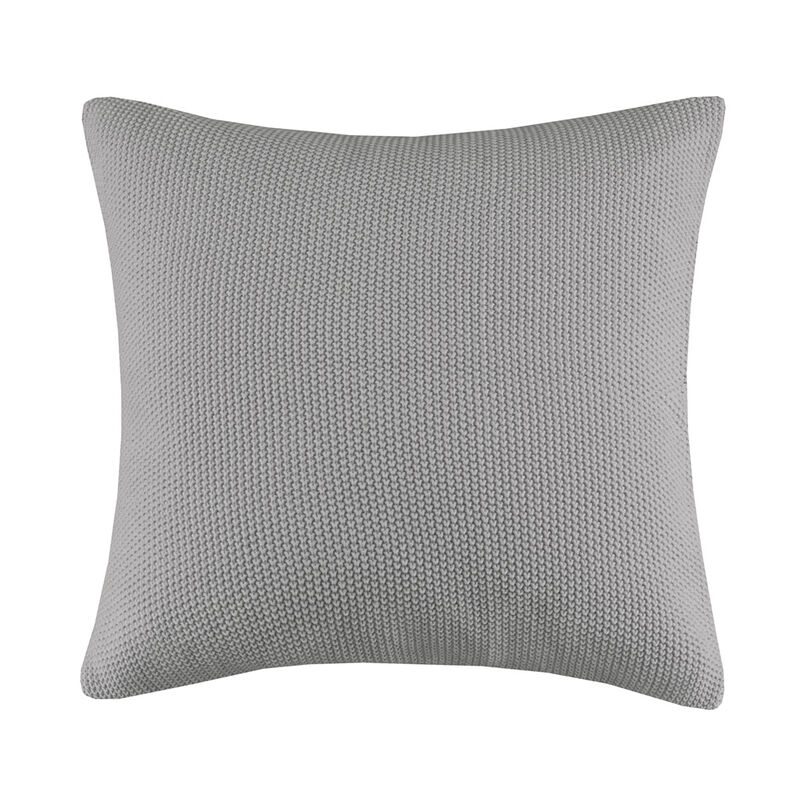 Gracie Mills Lessie Solid Acrylic Knit Euro Pillow Cover
