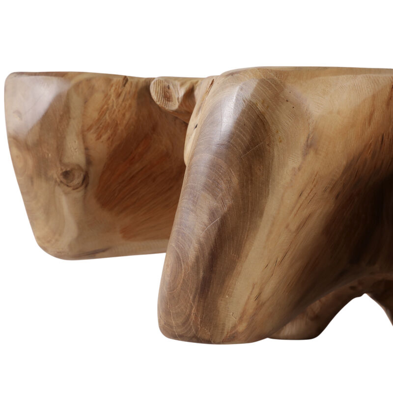 24x6" Teak Wood Bowl, Natural image number 4