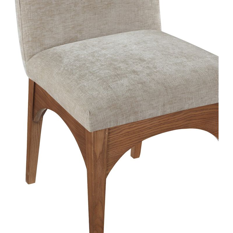 Meridian Furniture Waldorf Beige Chenille Fabric Dining Chair