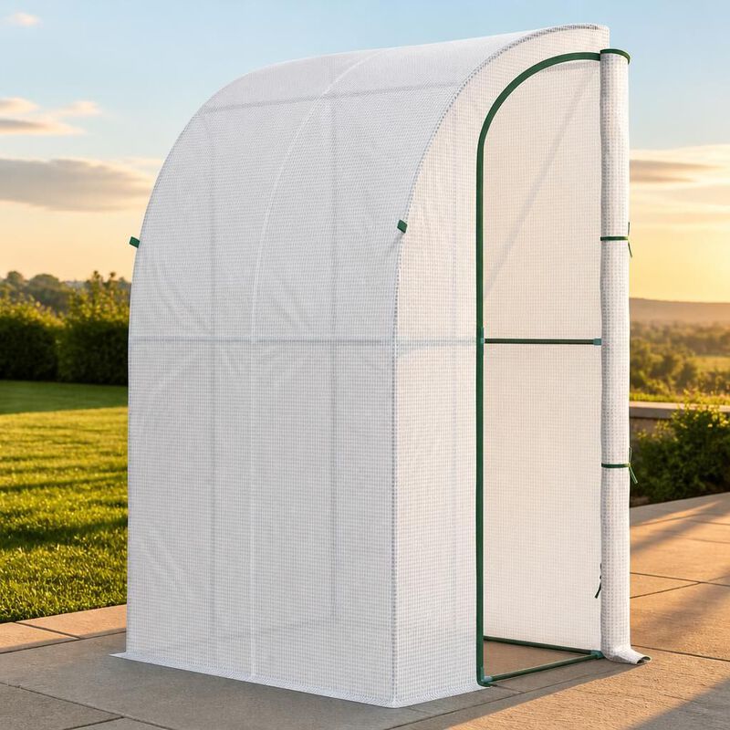 WOW PIONEER Outdoor Walk-In Lean To Greenhouse, Sturdy Personal Plant Nursery For Vegetables, Herbs, Flowers And Tropical Plants image number 2