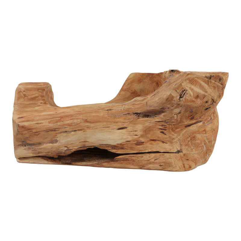 16x13" Organic Mungur Wood Bowl, Natural image number 3