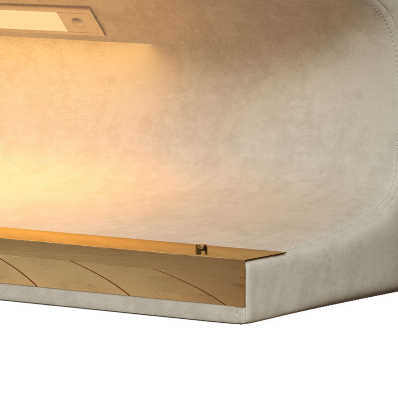 Entryway Bench Leather Upholstered Ottoman with LED sensor light for living room ,bedroom,end of bed image number 4
