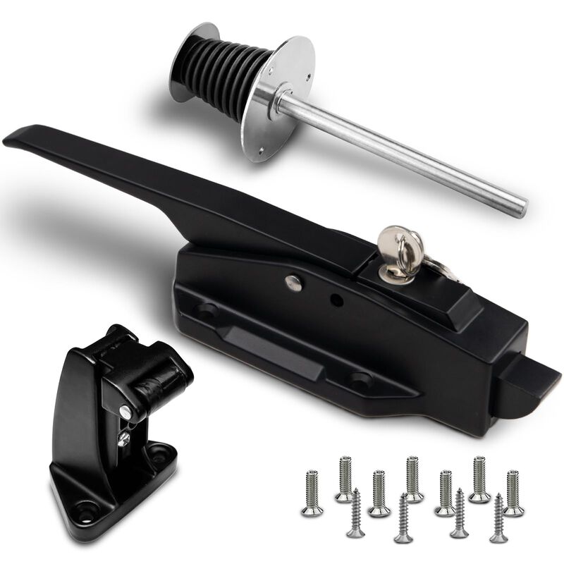 Preruner Walk in Cooler Door Closer Complete Latch Kit, Walk in Cooler Door Handle Radial Latch, Offset -1/5 In-3/5 in(Offset) a