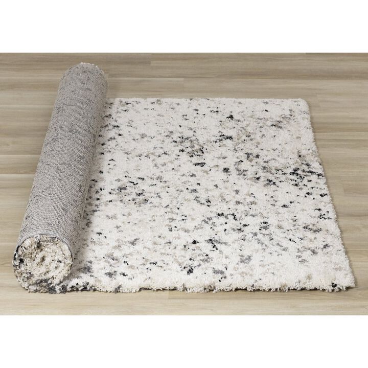 Novelle Home Madison Cream Taupe Grey Soft Speckeled Shag Rug, 7'10 x 10'10