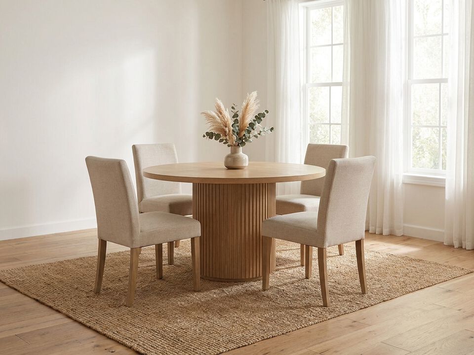 Colvin 52" Round Dining Table in Toffee