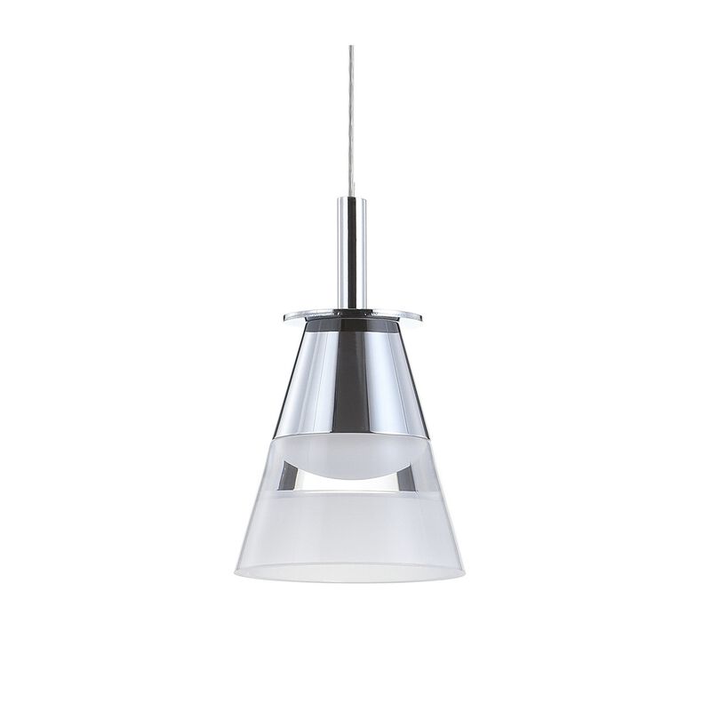 Alain 5" 1-Light Adjustable Metal Integrated LED Pendant