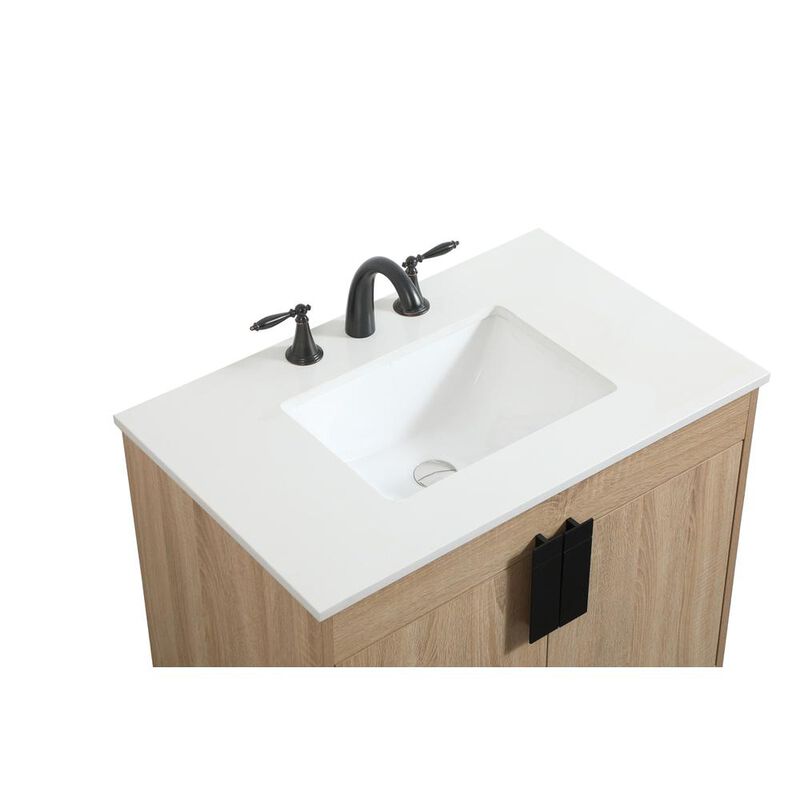 Elegant Kitchen and Bath 30 inch Single bathroom vanity in mango wood
