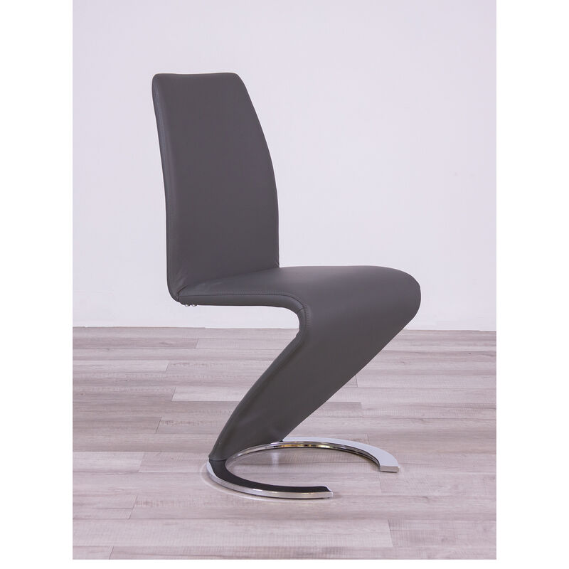 Grey Modern Dining Chairs Set of 2 image number 8