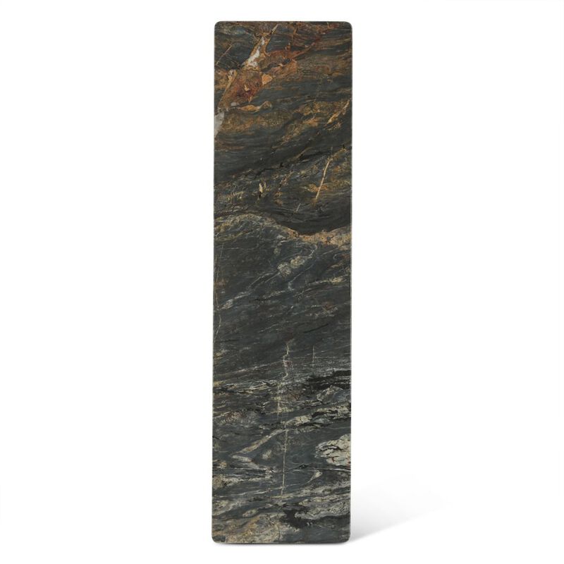 World Interiors Caldera Console Table with Lava Marble and Dark Oak Base image number 2