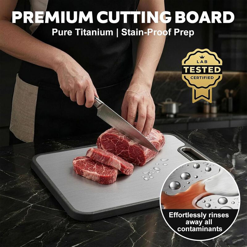 Double Sided Titanium Cutting Board image number 2