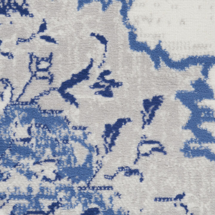 HomeRoots Floral Medallion Distressed Non Skid Runner Rug