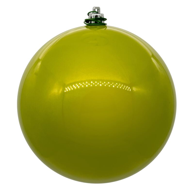 Vickerman 4.75" Lime Pearl UV Drilled Ball Ornament, 4 per Bag. image number 0