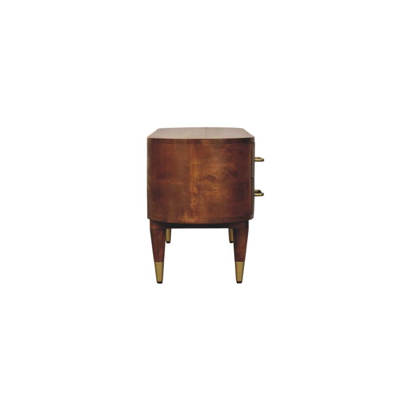 Artisan Furniture Solid Wood Valenza Curved Media Unit, Brown image number 7