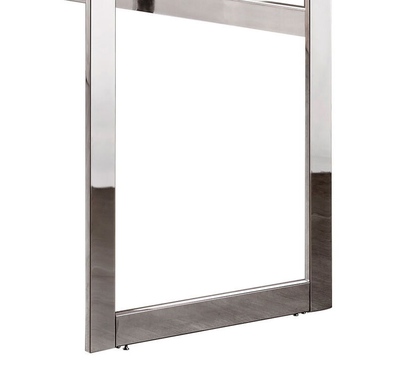 Elegantly Charmed Metal Writing Desk, Silver-Benzara