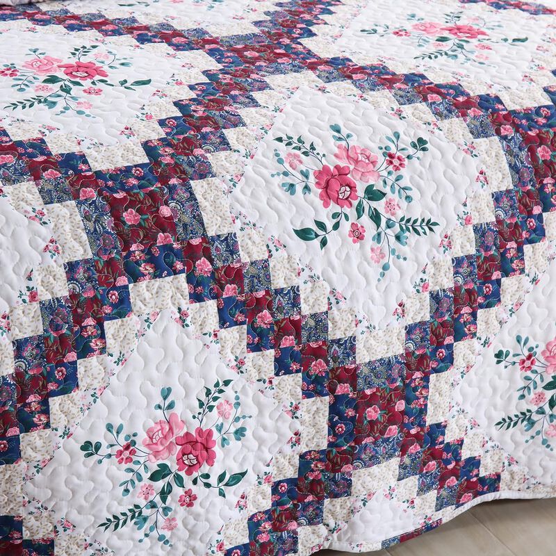 MarCielo 3 Piece Quilt Bedspread Set B024