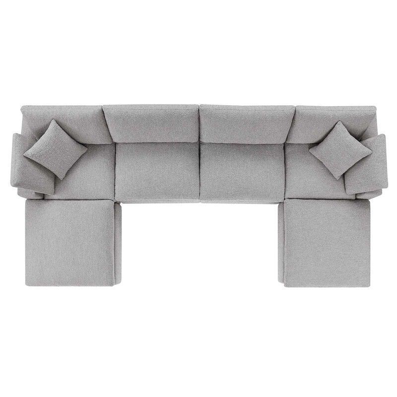 Commix Down Filled Overstuffed Boucle 6-Piece Sectional Sofa image number 2