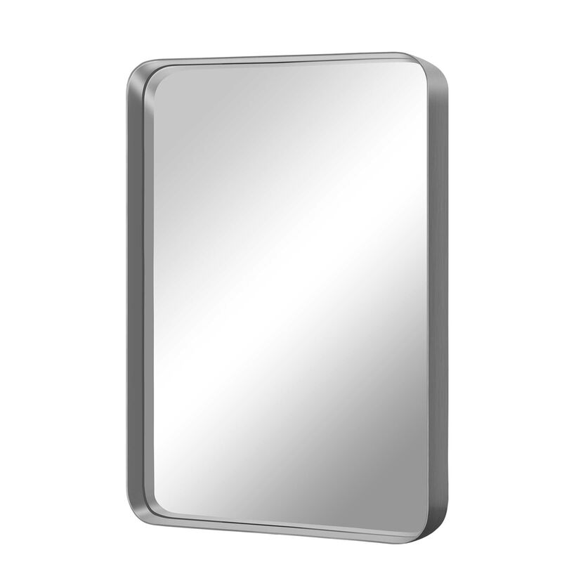 HomeRoots 50" Silver Metal Framed Accent Mirror image number 2