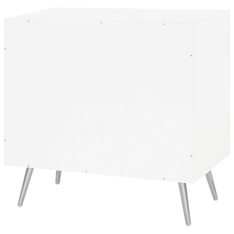 Coaster Nieta 2-door Engineered Wood Accent Cabinet White High Gloss