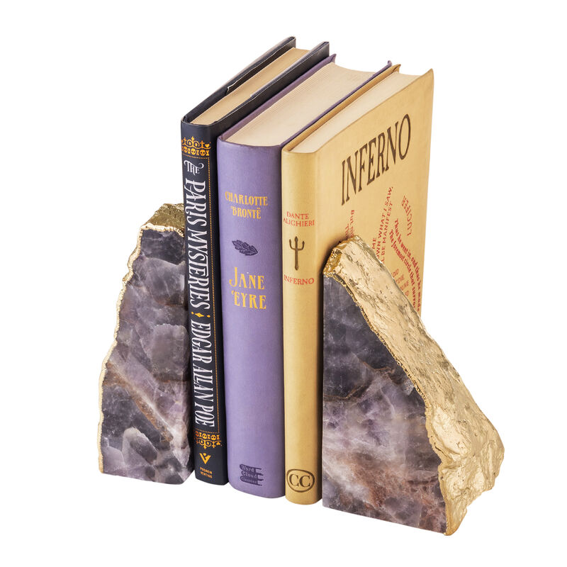 Dazzle Amethyst Bookends - Set of 2