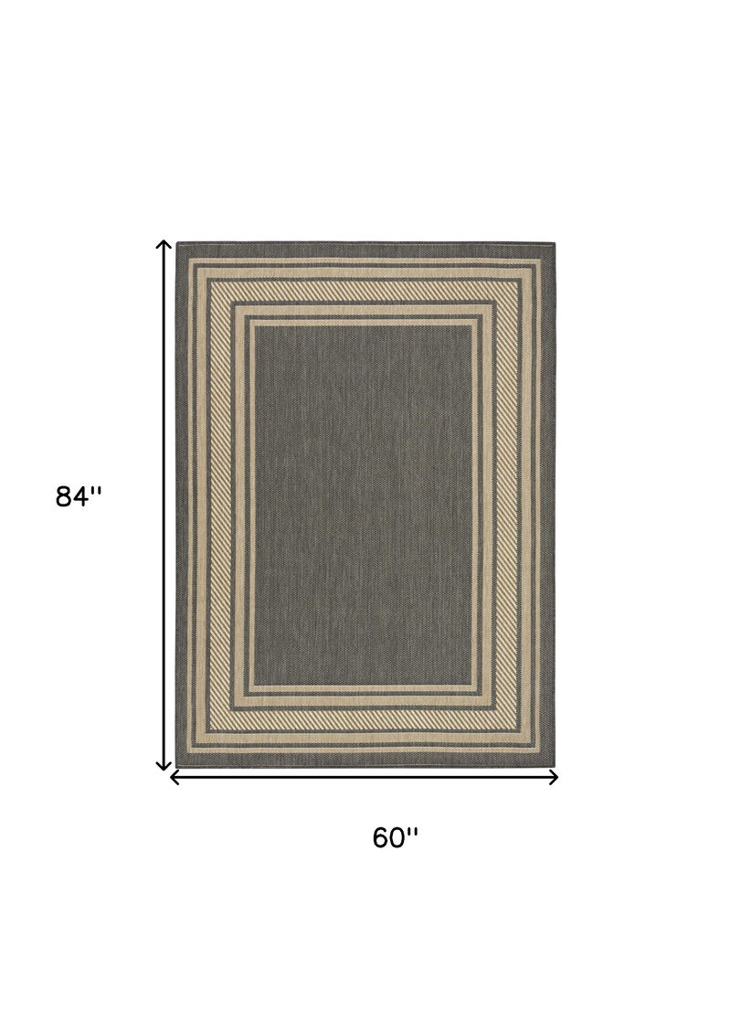 HomeRoots Geometric Indoor Outdoor Area Rug image number 6
