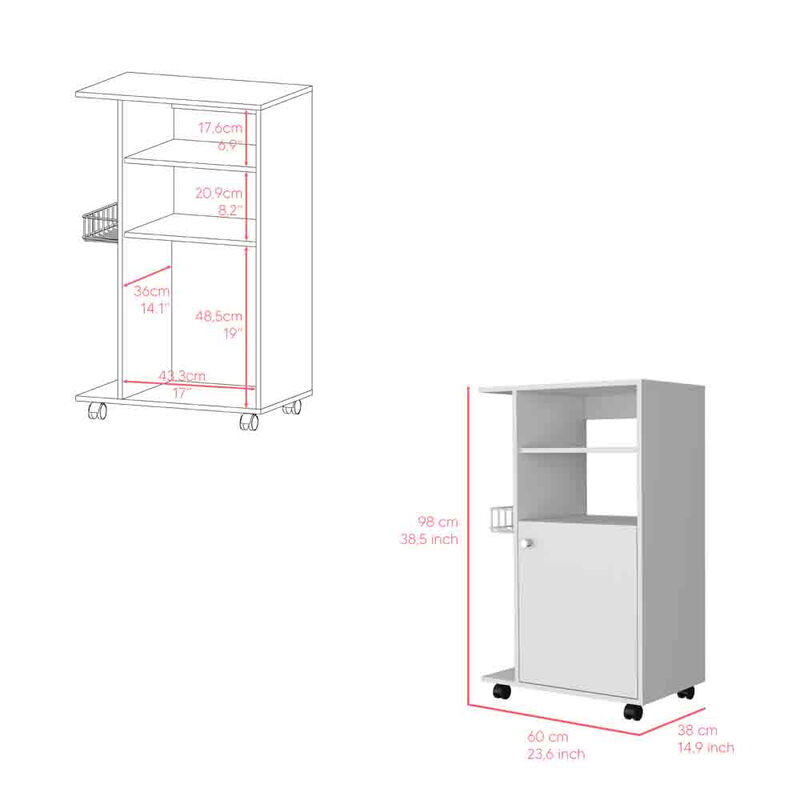 Kitchen Cart Kryot, Kitchen, White