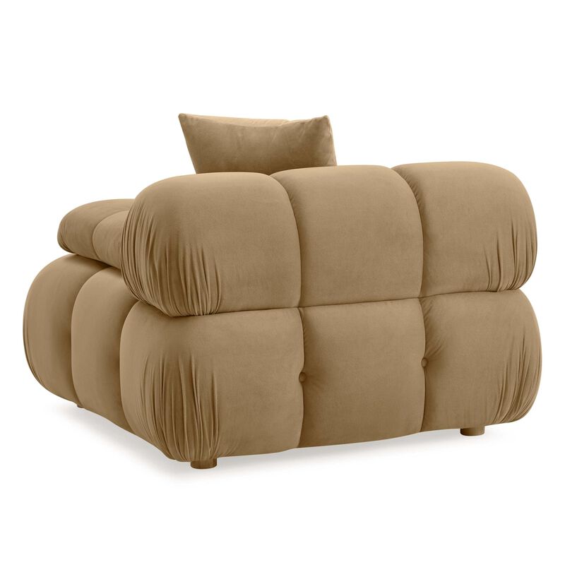 Tov Furniture Calliope Cafe Au Lait Performance Velvet Modular Corner Chair image number 3