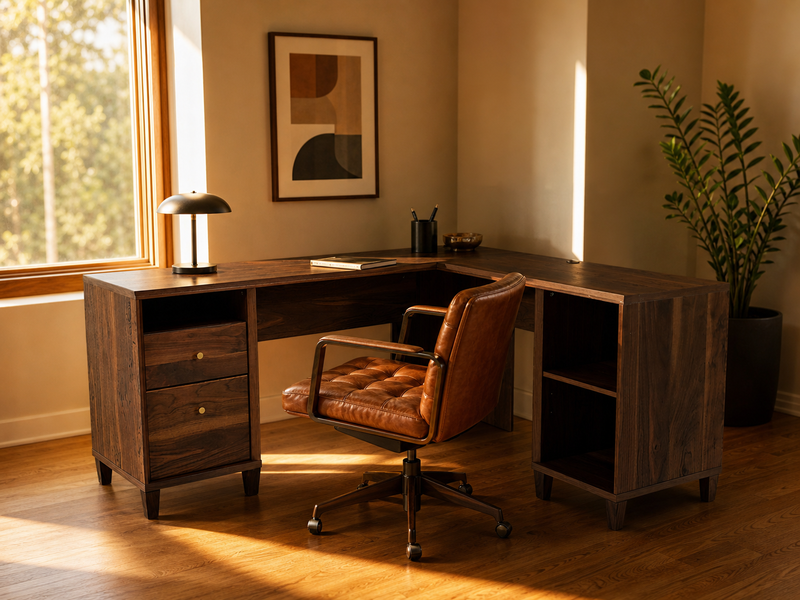 Willow Place L-Shaped Desk image number 1