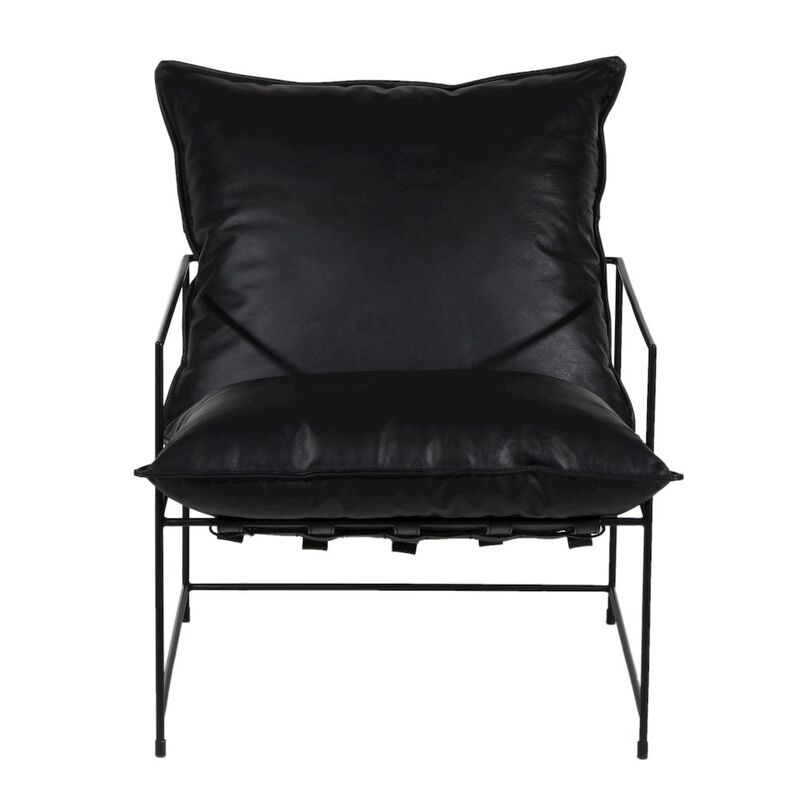 Porter Designs Hagen Black Iron Frame Accent Chair