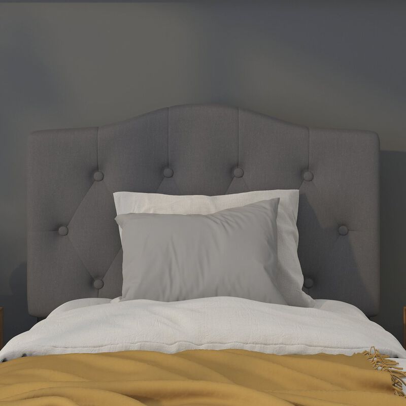 Flash Furniture Tufted Upholstered Twin Size Headboard in Dark Gray Fabric image number 8