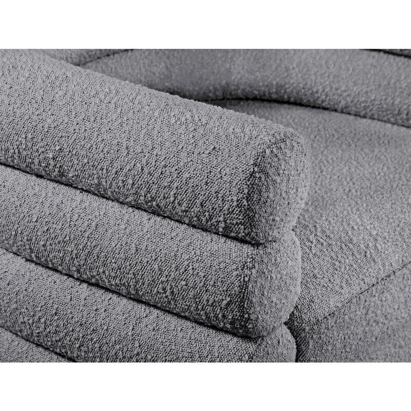 Meridian Furniture Tessa Grey Boucle Fabric Accent Chair