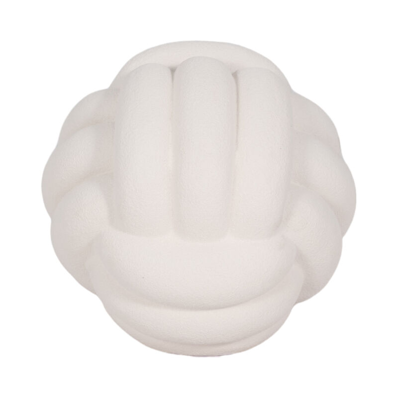 5" Knot Orb Rough Texture, White image number 0