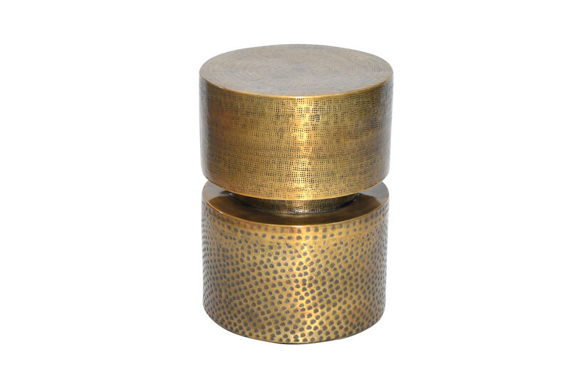 Double Sherald Handmade Black Side Table/Side Stool