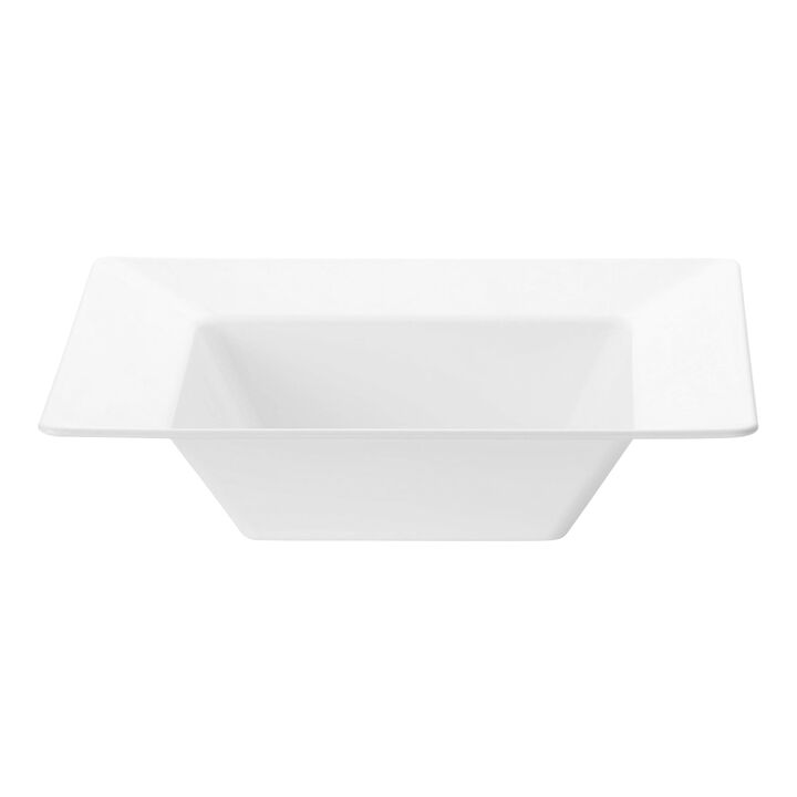 12 oz. White Square Plastic Soup Bowls (120 Bowls)