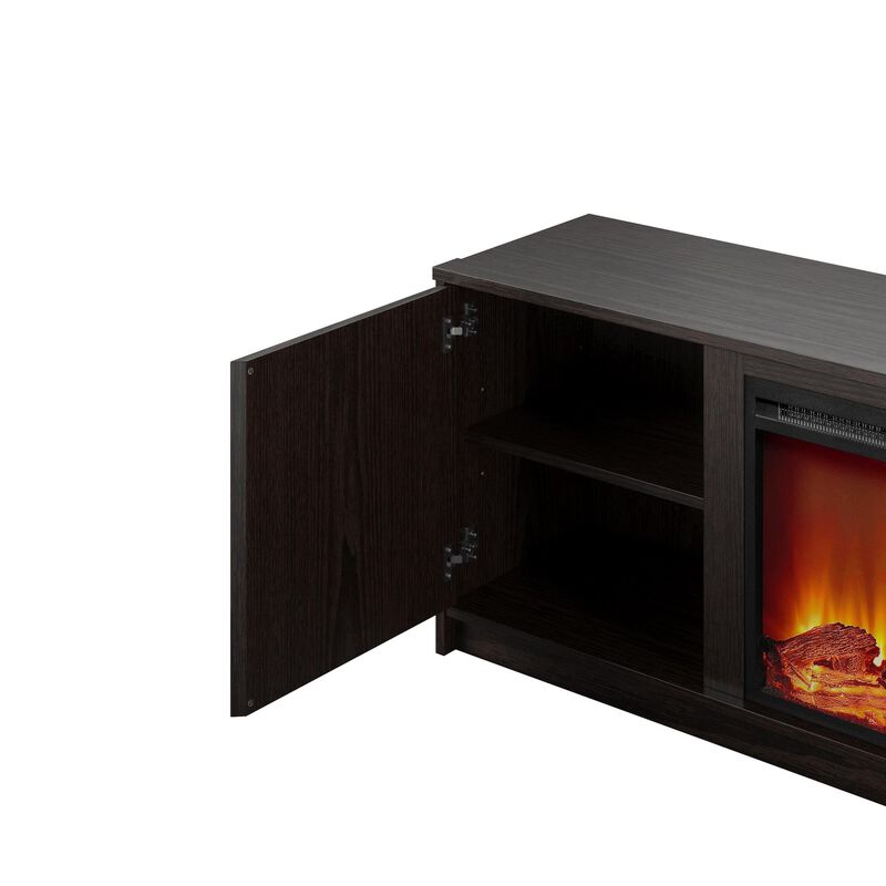 Ameriwood Home Bartow Electric Fireplace TV Stand, Espresso
