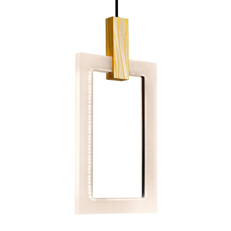 Anello LED Pendant With White Oak Finish