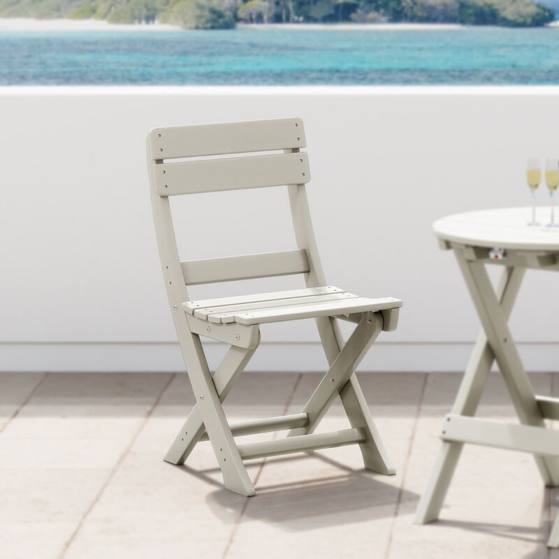 WestinTrends HDPE Outdoor Patio Modern Folding Dining Chair