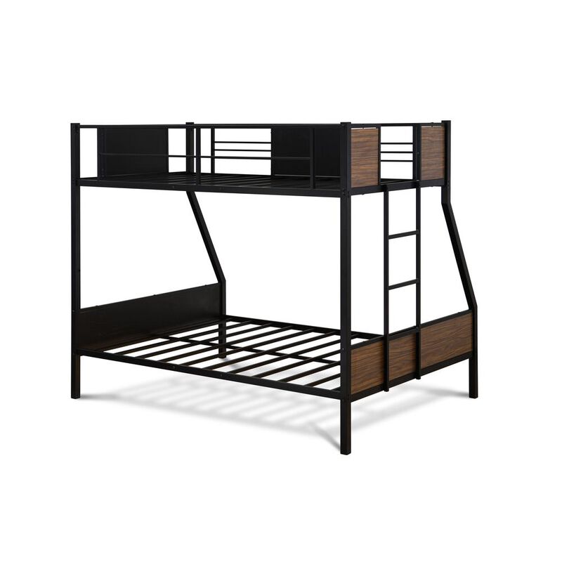 Full Twin Bunk Bed in powder coating black color