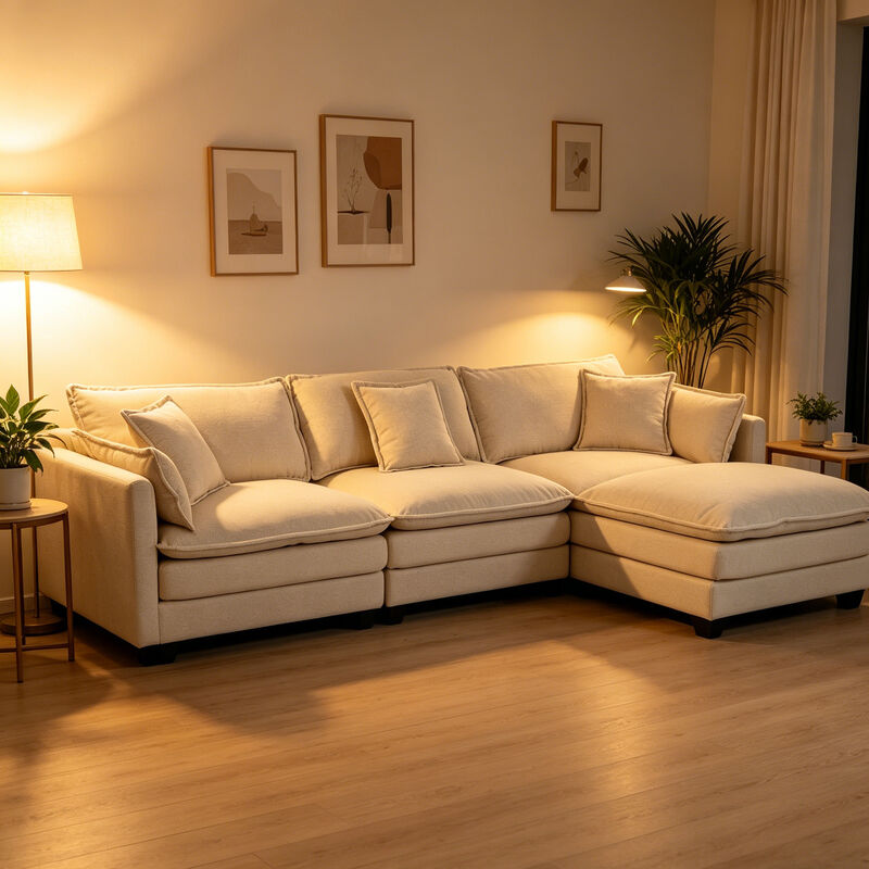 Saslip Modern 3seats with ottoman Sectional image number 3